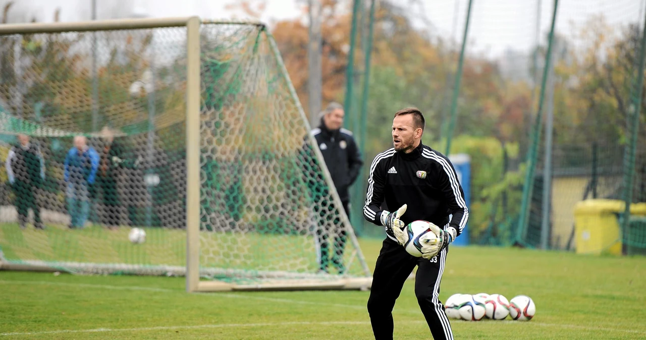 Mariusz Pawełek podczas treningu Śląska Wrocław