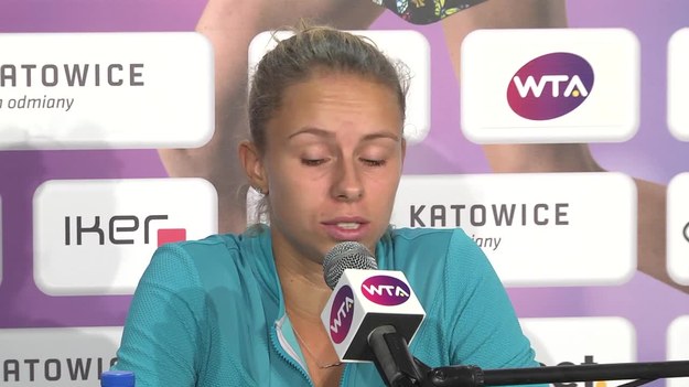 Konferencja prasowa Magdy Linette po awansie do ćwierćfinału WTA Katowice.