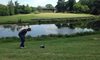 Bardzo zdenerwowany golfista