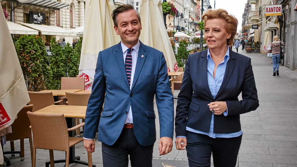 Prezydent Łodzi Hanna Zdanowska oraz prezydent Słupska Robert Biedroń 