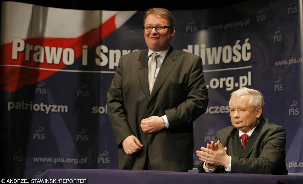 Michał Kamiński i Jarosław Kaczyński, zdjęcie z 2009 roku