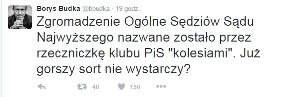 Wypowiedź Borysa Budki na Twitterze 