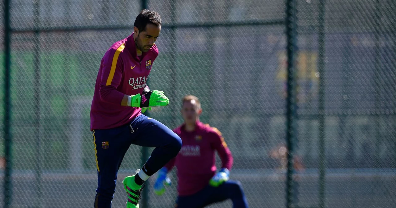 Claudio Bravo podczas treningu