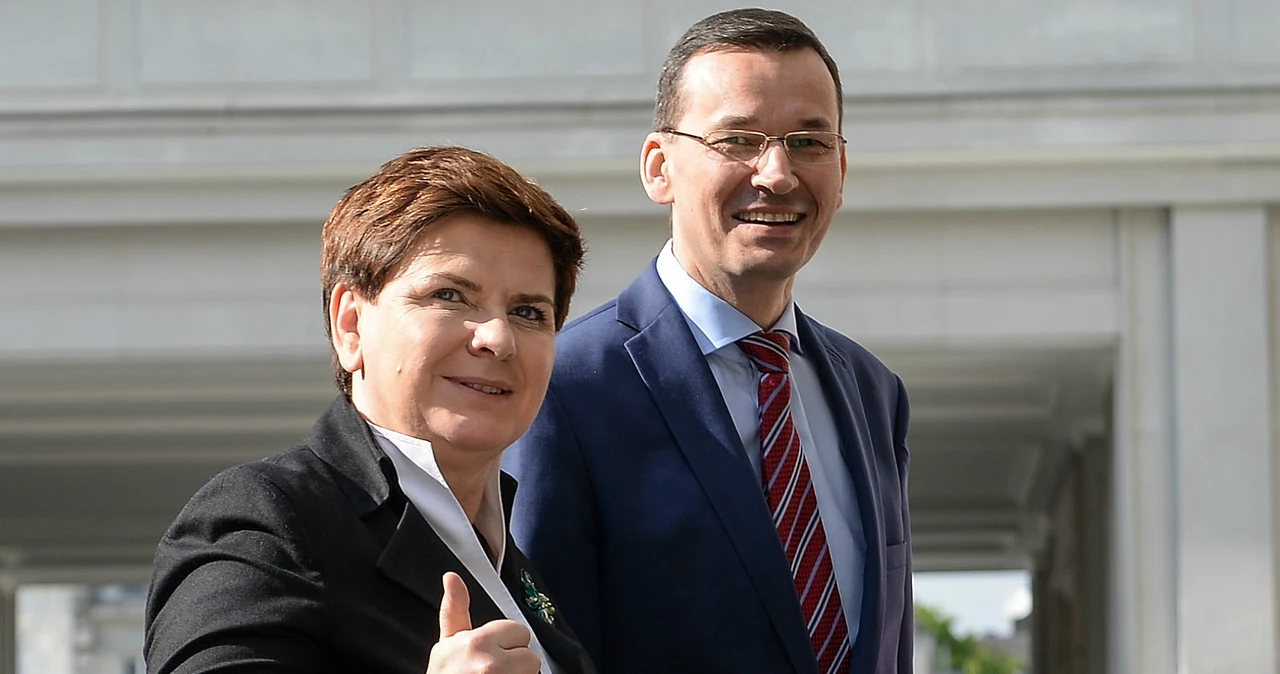 Premier Beata Szydło oraz minister rozwoju Mateusz Morawiecki