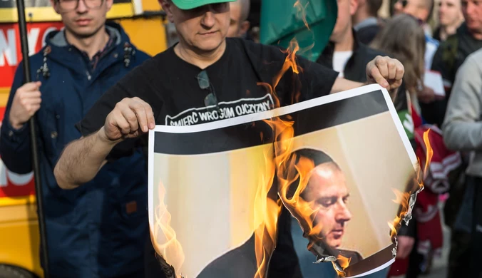 Narodowiec spalił zdjęcie prezydenta Wrocławia