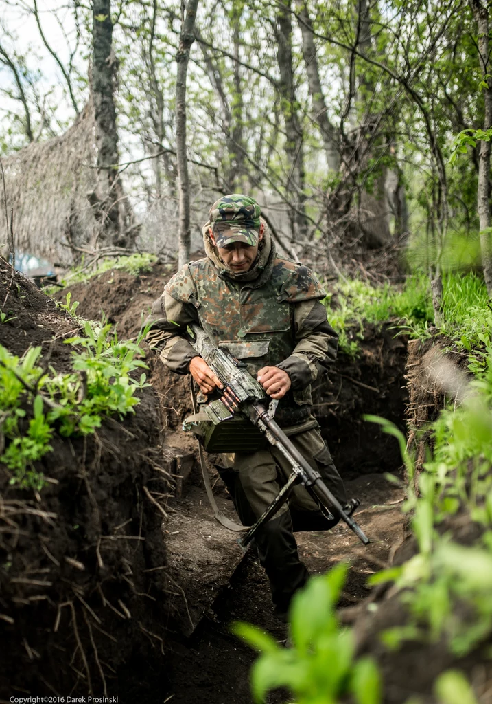 Alarm na pozycjach wojsk ukraińskich w okolicach wsi Nowosiliewka, na północ od Mariupola