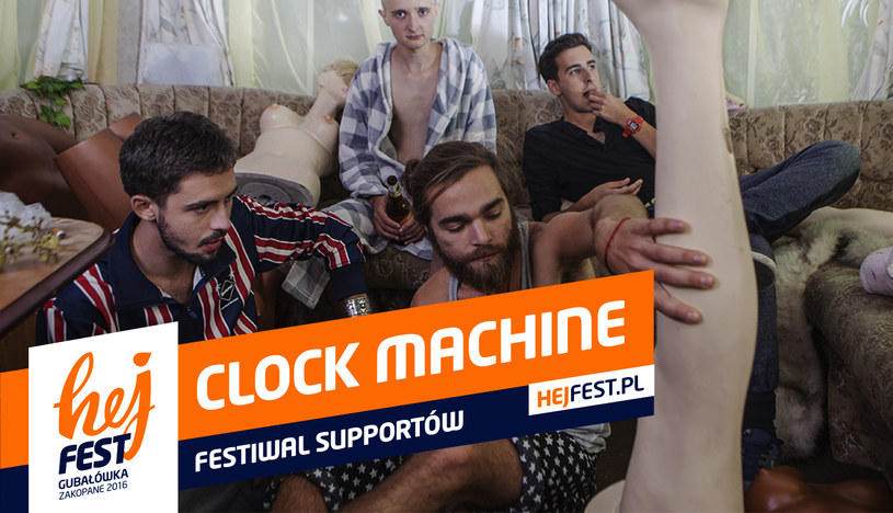 Poznaj uczestników Festiwalu Supportów w ramach Hej Fest, którego zwycięzcy 11 września zagrają na finałowym koncercie przed grupą LemON. Przed wami zespół Clock Machine. 