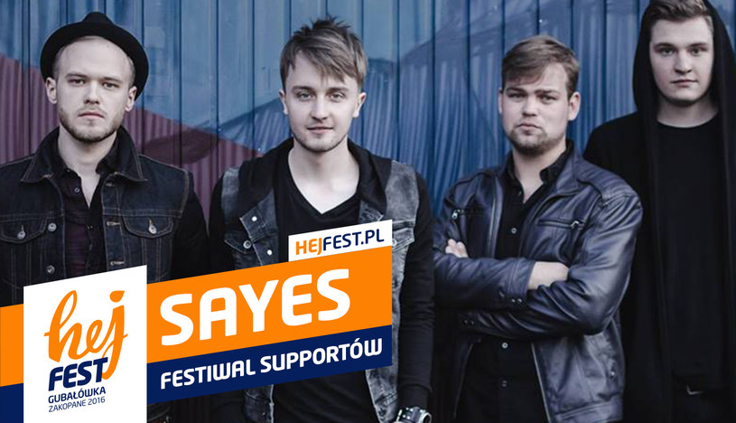 Poznaj uczestników Festiwalu Supportów w ramach Hej Fest, którego zwycięzcy 11 września zagrają na finałowym koncercie przed grupą LemON. Przed wami zespół Sayes.