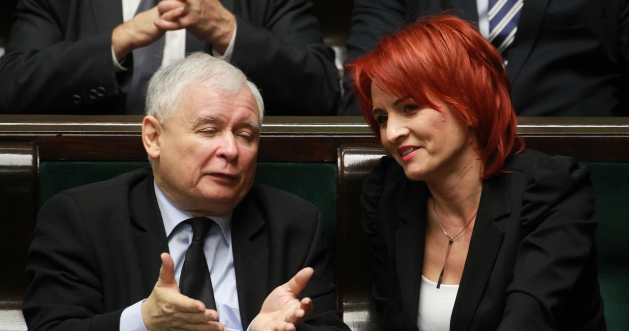 Jarosław Kaczyński i Bernadeta Krynicka