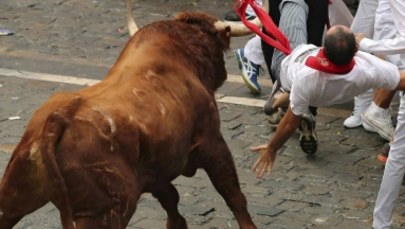 Kolejna gonitwa z bykami w Pampelunie. Są ranni