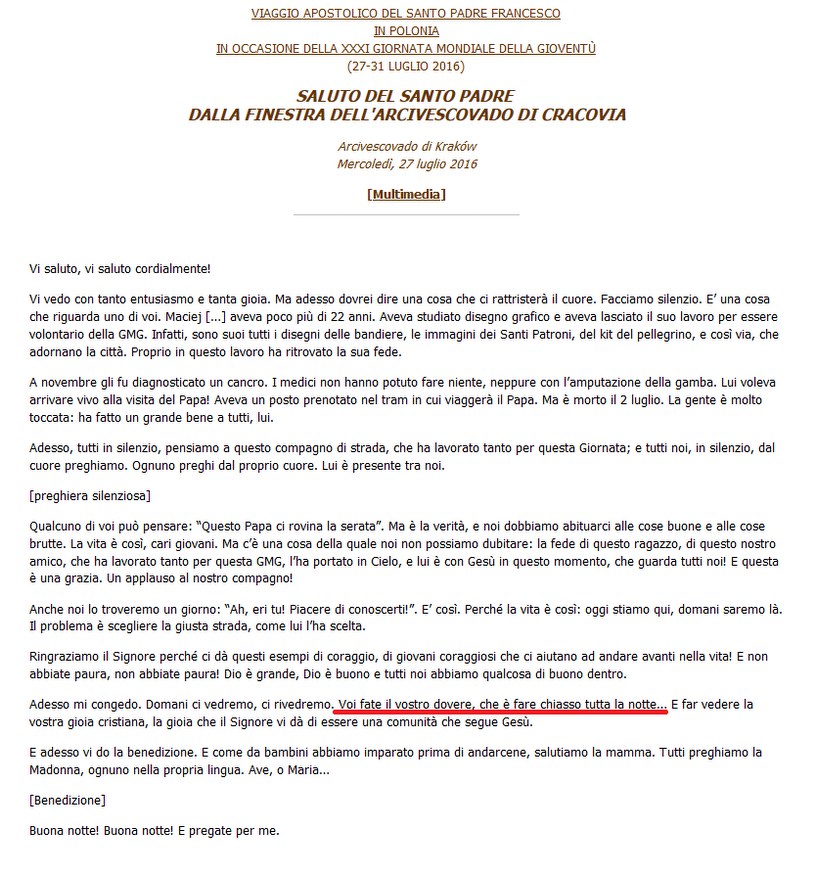 Blad W Tlumaczeniu Slow Franciszka Papiez Zachecil By Halasowac Wydarzenia W Interia Pl