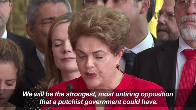Reakcja Rousseff na impeachemnt po głosowaniu brazylijskiego senatu. Była już prezydent Brazylii powtórzyła, że nie popełniła zarzucanych jej czynów, a "senat popełnił zamach stanu".
