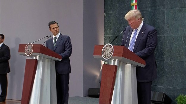 Trump w Mexico City: Mur na granicy z Meksykiem zatrzyma nielegalnych imigrantów, przemyt broni i narkotyków.