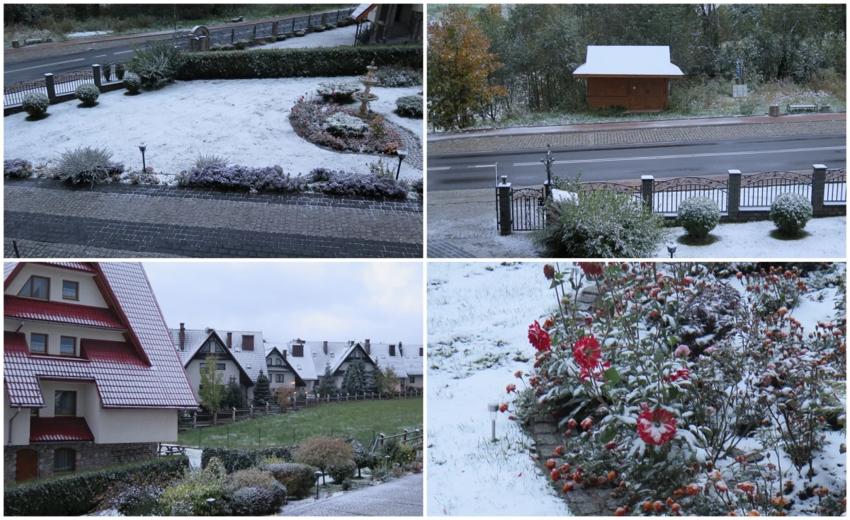 W Zakopanem i niemal na całym Podhalu sypie śnieg. Na szczęście opady nie są tak intensywne, jak zapowiadali synoptycy. Pierwszy śnieg spadł także w Beskidach i Karkonoszach.
