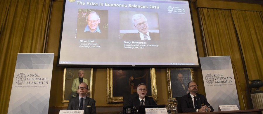 Tegoroczny Nobel w dziedzinie ekonomii został przyznany Oliverowi Hartowi i Bengtowi Holmströmowi. Zostali wyróżnieni za wkład w teorię kontraktu. Nagroda w dziedzinie ekonomii została ustanowiona w 1968 roku przez szwedzki bank centralny. 