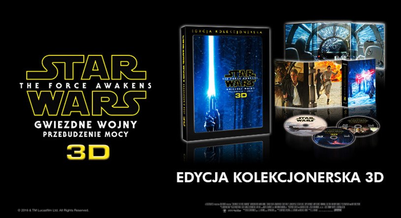 3 listopada na sklepowe półki trafia ekskluzywne wydanie kolekcjonerskie filmu "Gwiezdne wojny: Przebudzenie Mocy" na Blu-ray 3D.  