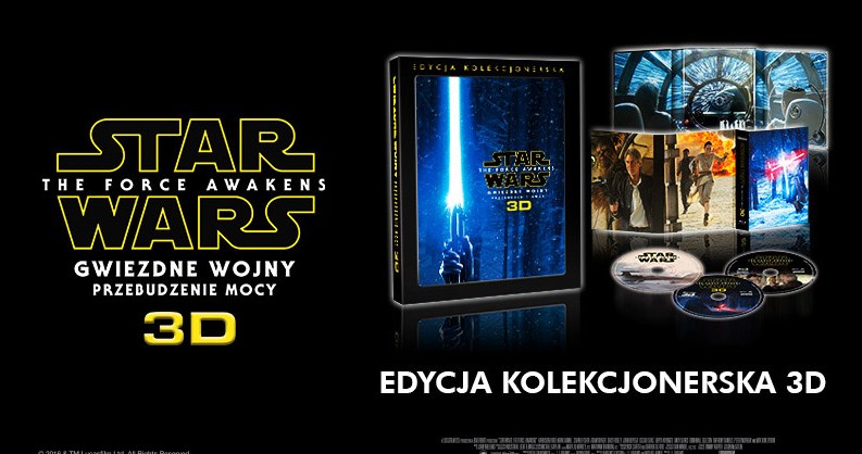 3 listopada na sklepowe półki trafia ekskluzywne wydanie kolekcjonerskie filmu "Gwiezdne wojny: Przebudzenie Mocy" na Blu-ray 3D.  