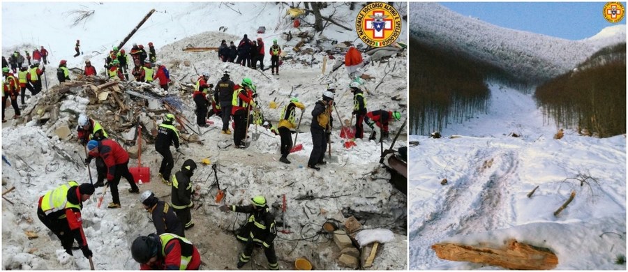 Ciała dwóch ostatnich poszukiwanych osób wydobyli ratownicy z ruin hotelu Rigopiano w Abruzji w środkowych Włoszech. W poprzednią środę, po serii wstrząsów sejsmicznych, na hotel zeszła lawina. Ostateczny bilans tragedii to 29 zabitych. 9 osób zdołano uratować spod gruzów, dwie inne ocaliło to, że w momencie zejścia lawiny przebywały poza budynkiem.