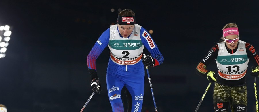​Justyna Kowalczyk wygrała bieg łączony 2,7,5 km narciarskiego Pucharu Świata w południowokoreańskim PyeongChang. Drugą Amerykankę Elizabeth Stephen wyprzedziła o 56 sekund. Trzecia Japonka Masako Ishida straciła do Polki 1.14,8.