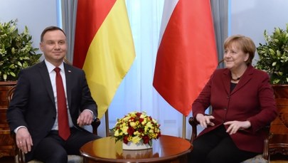 Niemiecka kanclerz u Andrzeja Dudy. Tematy? "Relacje z USA, przyszłość UE, konflikt na Ukrainie"