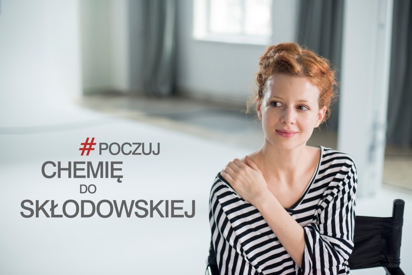 Karolina Gruszka, odtwórczyni tytułowej roli w filmie "Maria Skłodowska-Curie" została ambasadorką akcji #PoczujChemięDoSkłodowskiej.