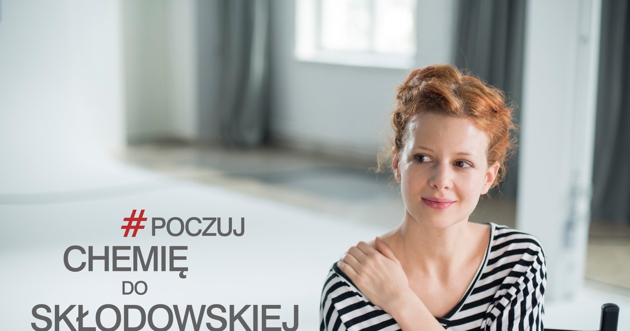 Karolina Gruszka, odtwórczyni tytułowej roli w filmie "Maria Skłodowska-Curie" została ambasadorką akcji #PoczujChemięDoSkłodowskiej.