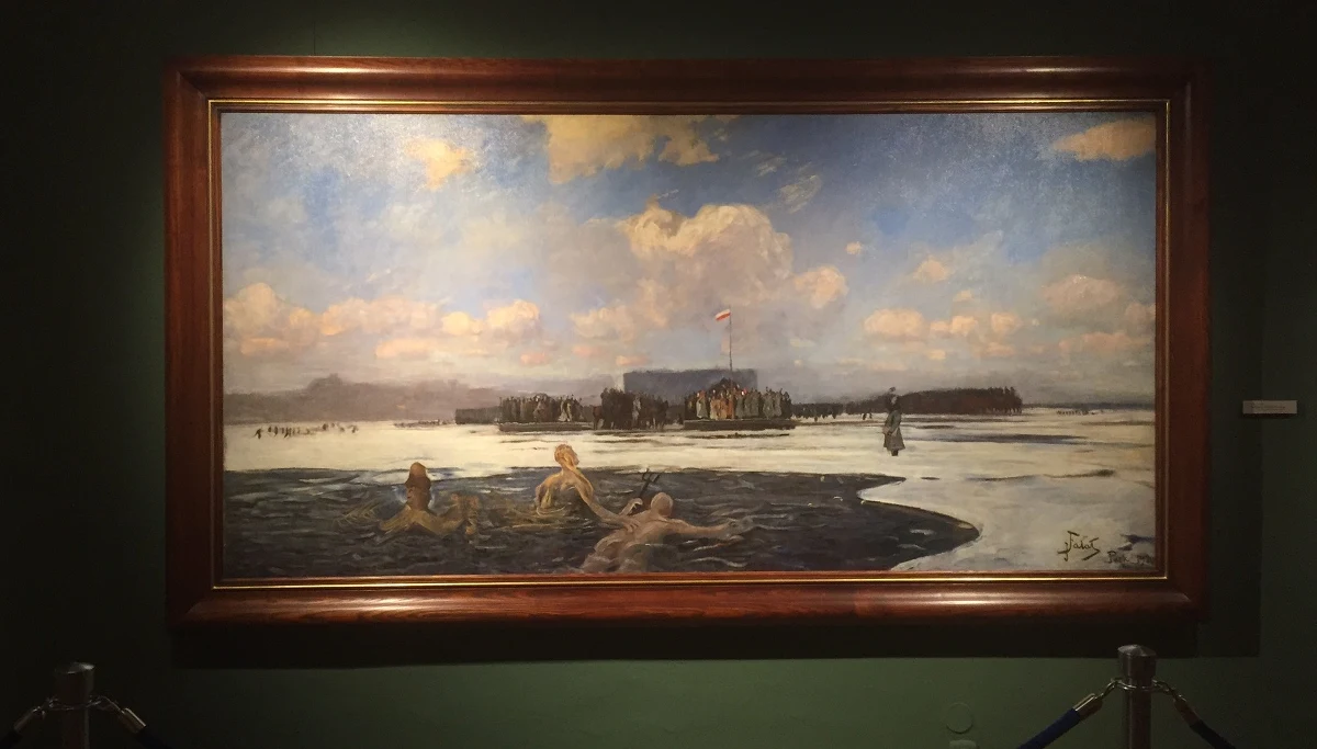 ​"To dzieło przedstawiające bardzo istotne wydarzenie(...), namalowane przez wybitnego artystę, w dodatku świadka samej uroczystości. (...) Takie dzieło do zbiorów publicznych pozyskać należało" - mówi o obrazie Juliana Fałata "Zaślubiny Polski z morzem" Monika Jankiewicz-Brzostowska, kustosz w Dziale Sztuki Marynistycznej Narodowego Muzeum Morskiego w Gdańsku. Dzieło, które można oglądać dopiero od kilku dni, będzie stałym elementem ekspozycji NMM. Co ciekawe, sam Fałat był w Pucku 10 lutego 1920 roku, także był świadkiem historycznych zaślubin.