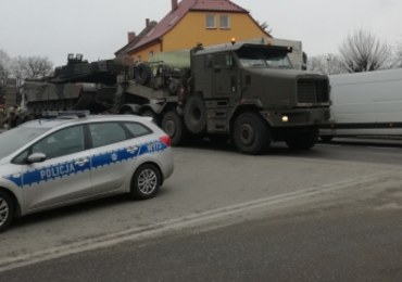 Mirosławiec: Wypadek z udziałem lawety wiozącej amerykański czołg