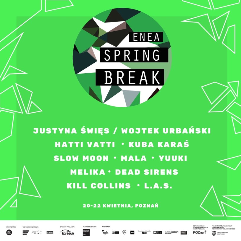 Kolejnych dziesięciu wykonawców dołącza do składu Enea Spring Break. Na festiwalu zagrają m.in. Justyna Święs z Wojtkiem Urbańskim, Kuba Karaś i Hatti Vatti. Kto jeszcze?
