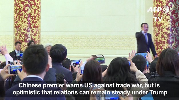 Premier Chin Li Keqiang ostrzegł USA przed wojną handlową, podkreślając, że żadnej ze stron nie wyjdzie to na dobre, a obydwa kraje mają sporo wspólnych interesów.