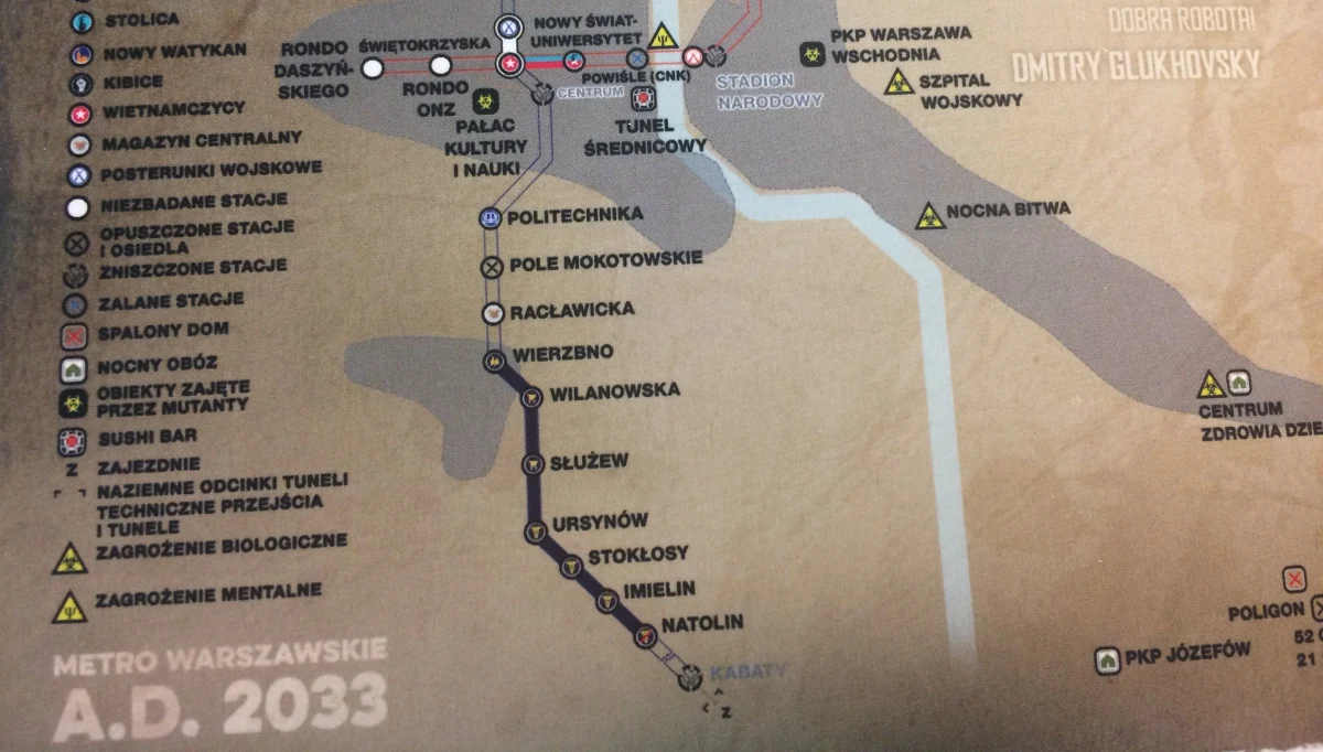 ​Zapoczątkowany przez rosyjskiego pisarza Dmitrija Głuchowskiego i jego znaną powieść "Metro 2033" cykl Uniwersum doczekał się warszawskiej odsłony. "Achromatopsja" (co oznacza brak dostrzegania kolorów), powieść Artura Chmielewskiego, opowiada o stolicy przyszłości, po globalnym konflikcie atomowym, w której żyje niewielka, ale skłócona społeczność.