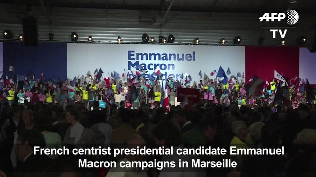 Macron zaatakował Front Narodowy na wiecu w Marsylii.