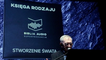 Jerzy Trela w roli Boga w słuchowisku "Biblia Audio superprodukcja"