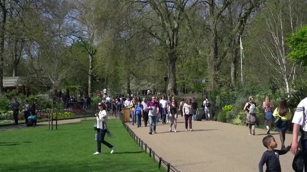 Wiosna w pełni. W Londynie w weekend termometry pokazywały 25 stopni C.  W St James Park pojawili się zrelaksowani mieszkańcy angielskiej stolicy oraz turyści, którzy wygrzewali się w promieniach słońca.