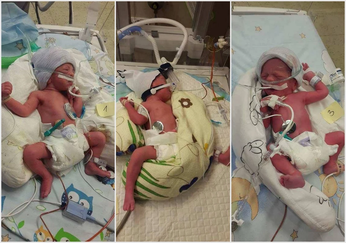 Oliwia, Wiktora i Agata - trzy dziewczynki przyszły na świat w poznańskim szpitalu. Mama i dzieci mają się dobrze. Teraz trojaczki przybierają na wadze, aby mogły opuścić szpital.