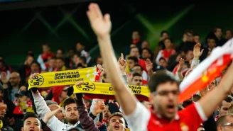 Kibice AS Monaco wspierają Borussię Dortmund