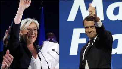 Macron i Le Pen w II turze wyborów we Francji. Sondaże wskazują zdecydowanie na Macrona