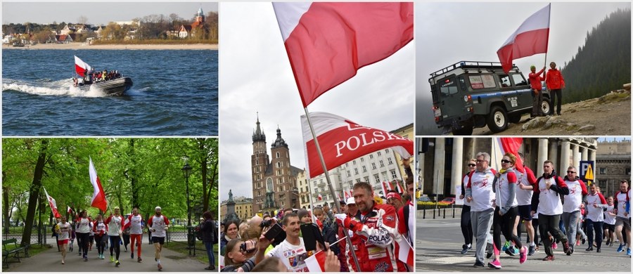 Polska flaga z Helu trafiła na Giewont! Wielki sukces akcji RMF FM z okazji Dnia Flagi! - Polska 2 maja świętowaliśmy Dzień Flagi! O poranku z Helu wyruszyła biało-czerwona sztafeta RMF FM. Dotarliśmy łodzią do Sopotu, następnie samolotem dolecieliśmy do Warszawy. W stolicy głównym punktem programu była sztafeta polityków: ponad podziałami. Kolejnym przystankiem był Kraków, a ostatnim - Zakopane. Specjalnie dla Was prowadziliśmy relację z tego wydarzenia minuta po minucie!