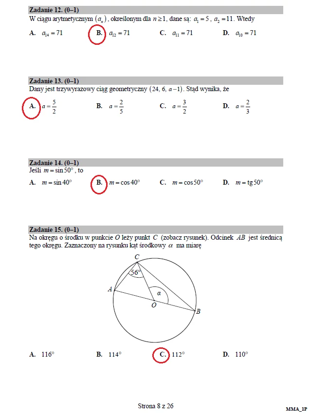 Matematyka poziom podstawowy – matura 2017  