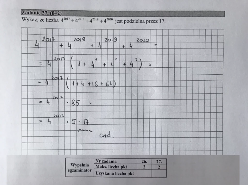 Matematyka poziom podstawowy – matura 2017  