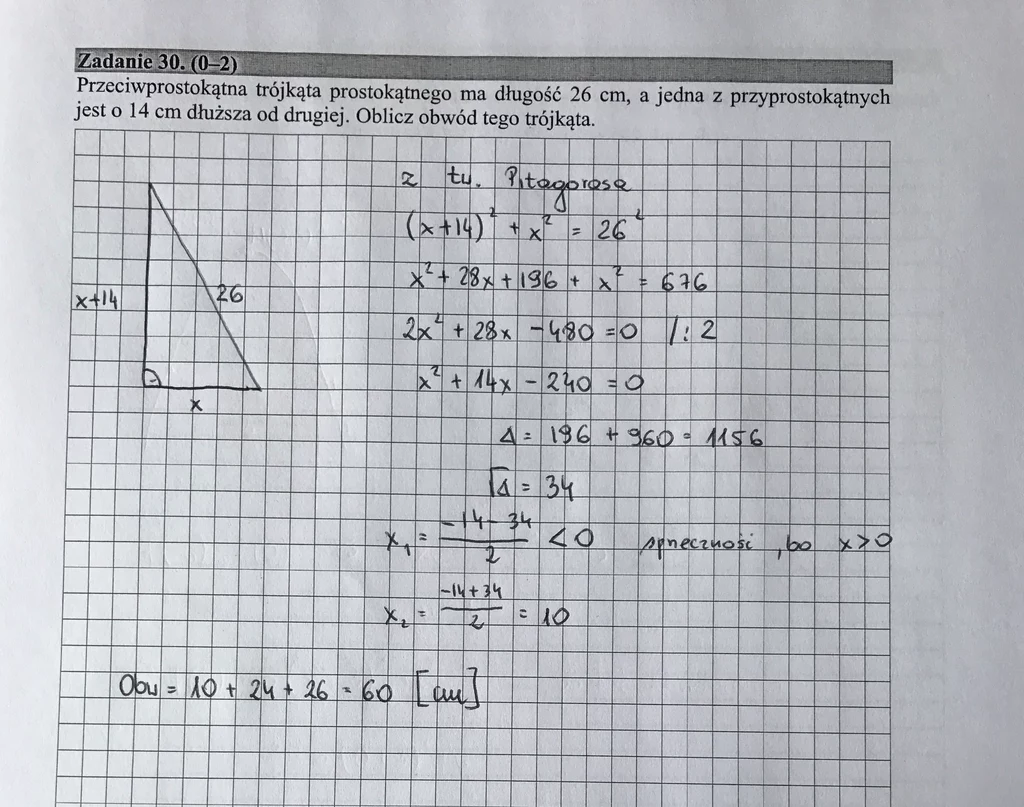 Matematyka poziom podstawowy – matura 2017  