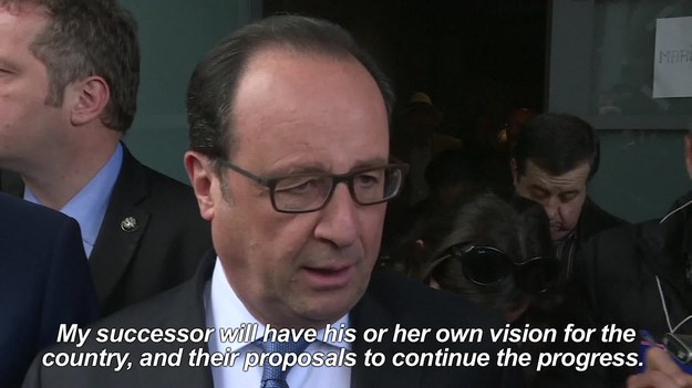 II tura wyborów prezydenckich we Francji. Aktualny prezydent - Francois Hollande oddał już swój głos.
