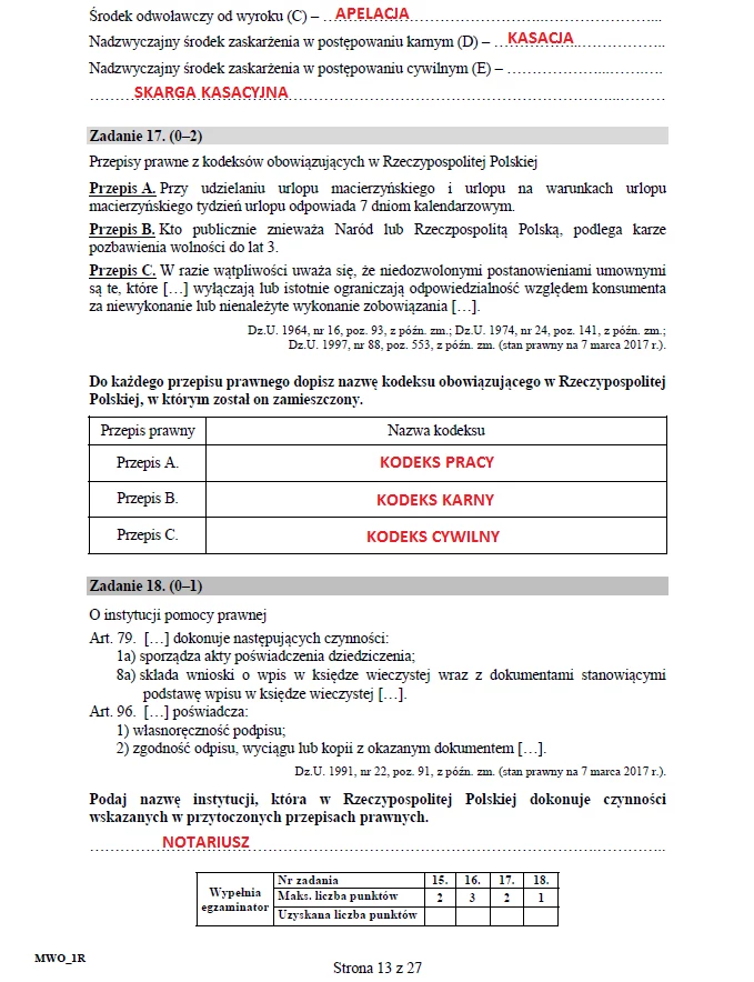 Matura 2017: Wiedza o społeczeństwie poziom rozszerzony