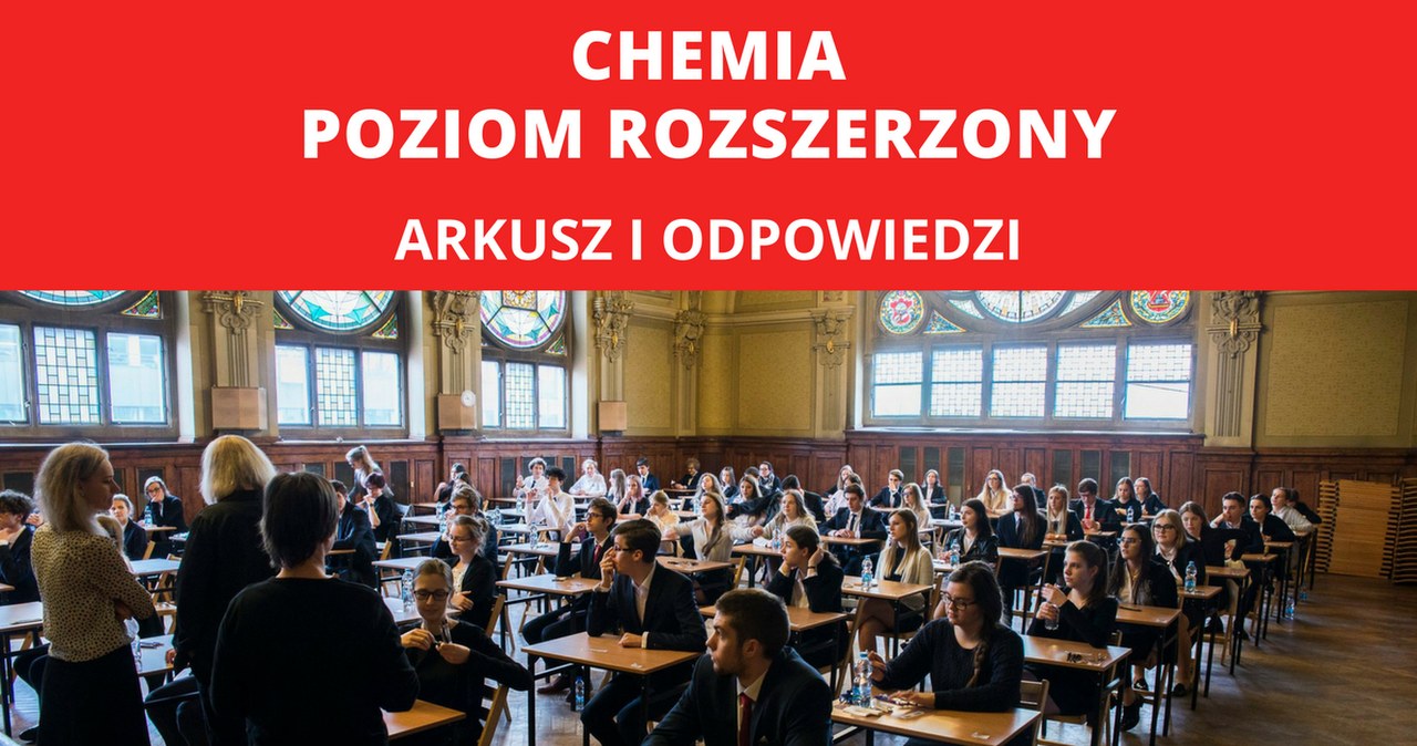 Matura 2017: Chemia - poziom rozszerzony. Arkusz i odpowiedzi