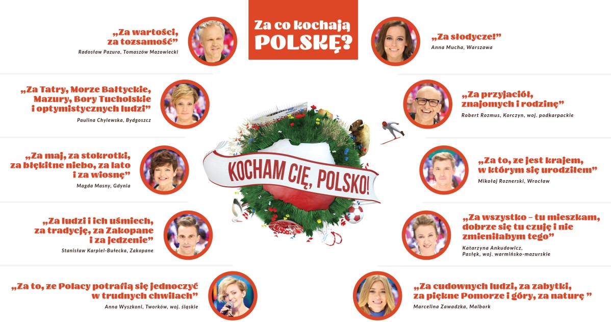 Przed nami ostatni odcinek X edycji "Kocham Cię, Polsko!" - programu rozrywkowego telewizyjnej Dwójki, cieszącego się dużą popularnością i sympatią widzów.