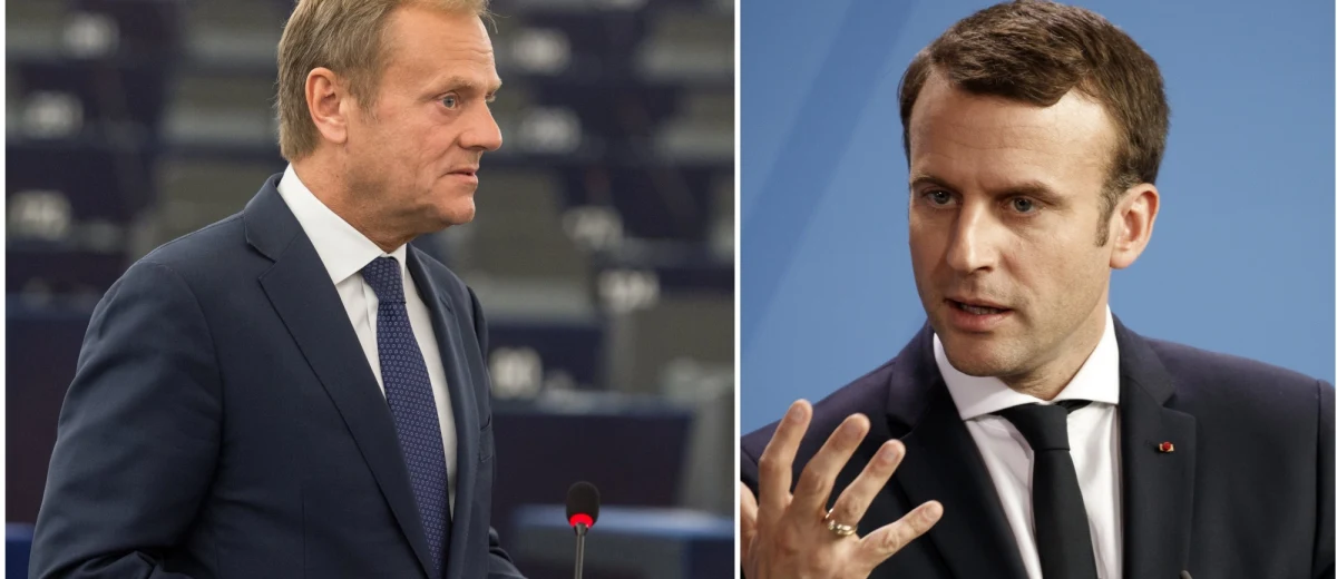 Przyjmując w środę wieczorem w Pałacu Elizejskim przewodniczącego Rady Europejskiej Donalda Tuska, nowy prezydent Francji Emmanuel Macron zapowiedział rozpoczęcie prac nad przebudową Europy. Tusk podkreślał konieczność prowadzenia ambitnej polityki.