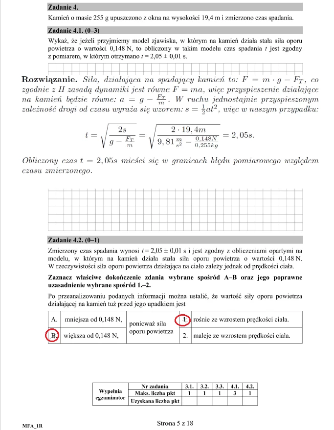 Fizyka poziom rozszerzony; matura 2017 