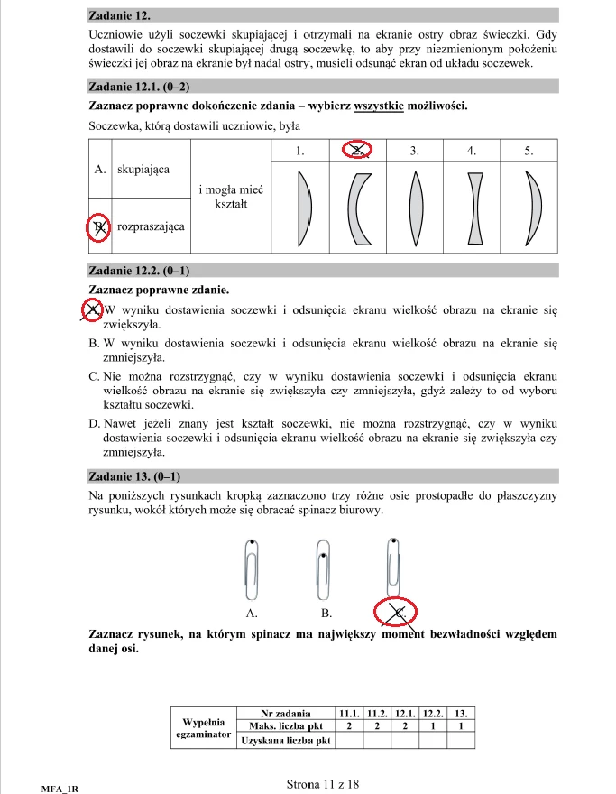 Fizyka poziom rozszerzony; matura 2017 