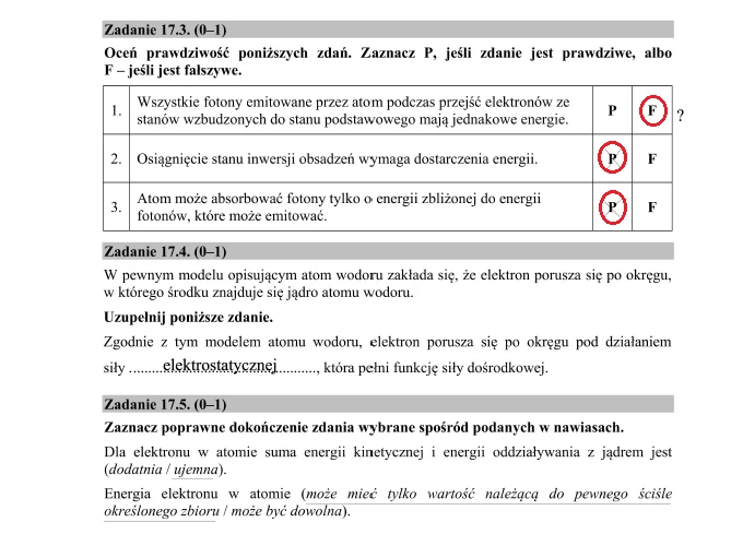  Fizyka poziom rozszerzony; matura 2017 