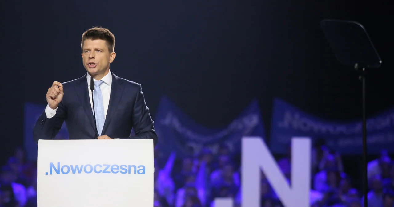 Lider Nowoczesnej Ryszard Petru podczas konwencji programowej Nowoczesnej